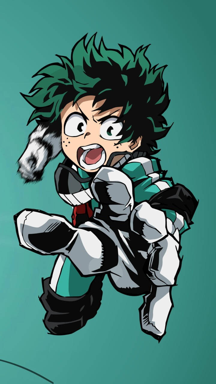 Deku Cute Smash Cartoon Wallpaper