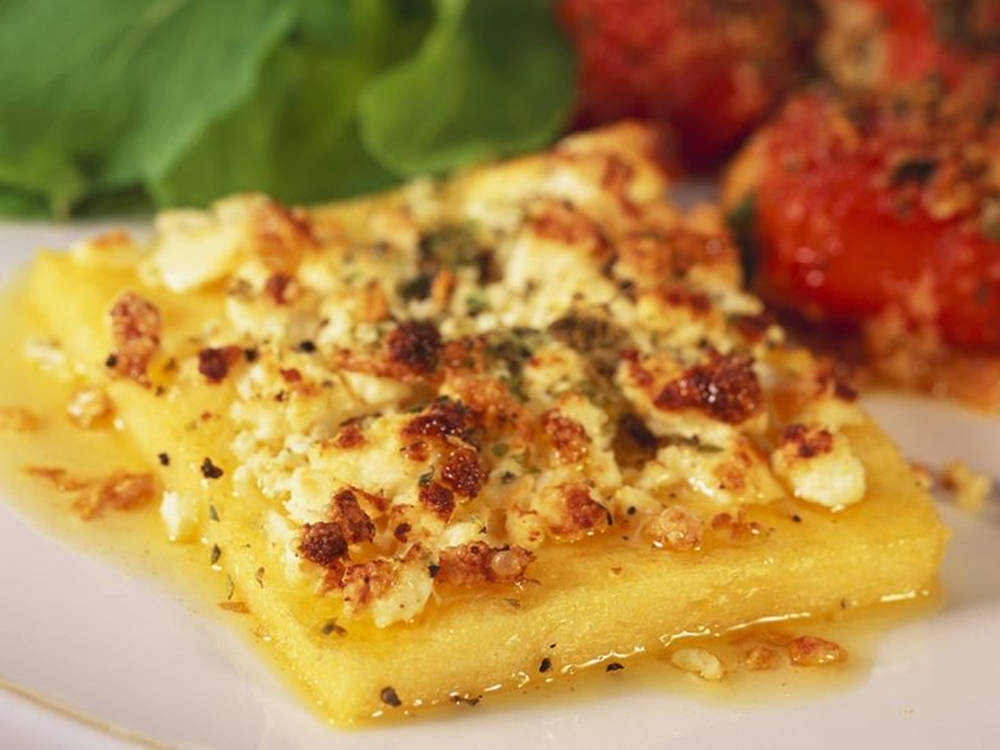 Delectable Feta And Polenta Cakes Wallpaper