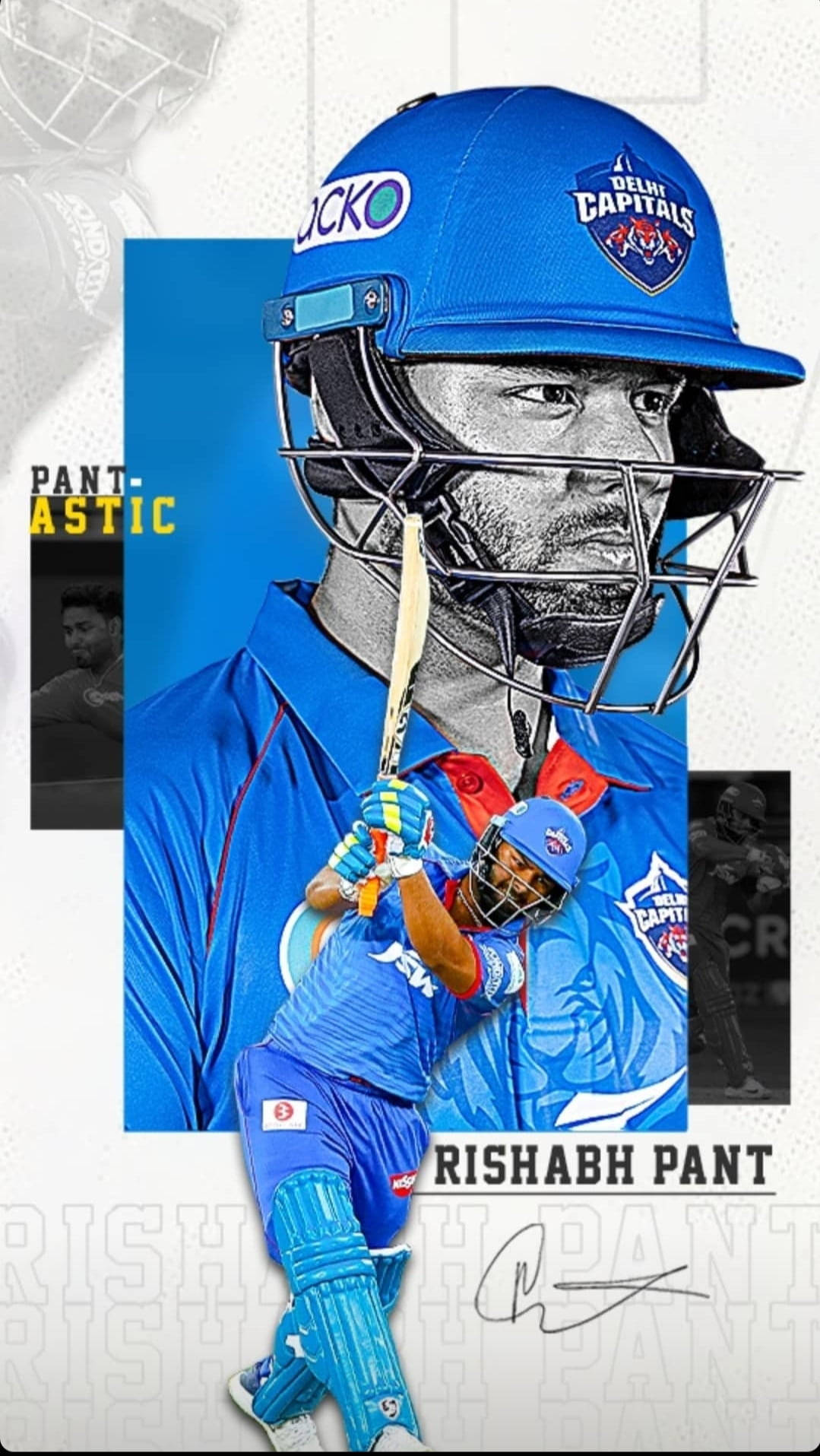 Delhi Capitals Pant Signed Photo Wallpaper