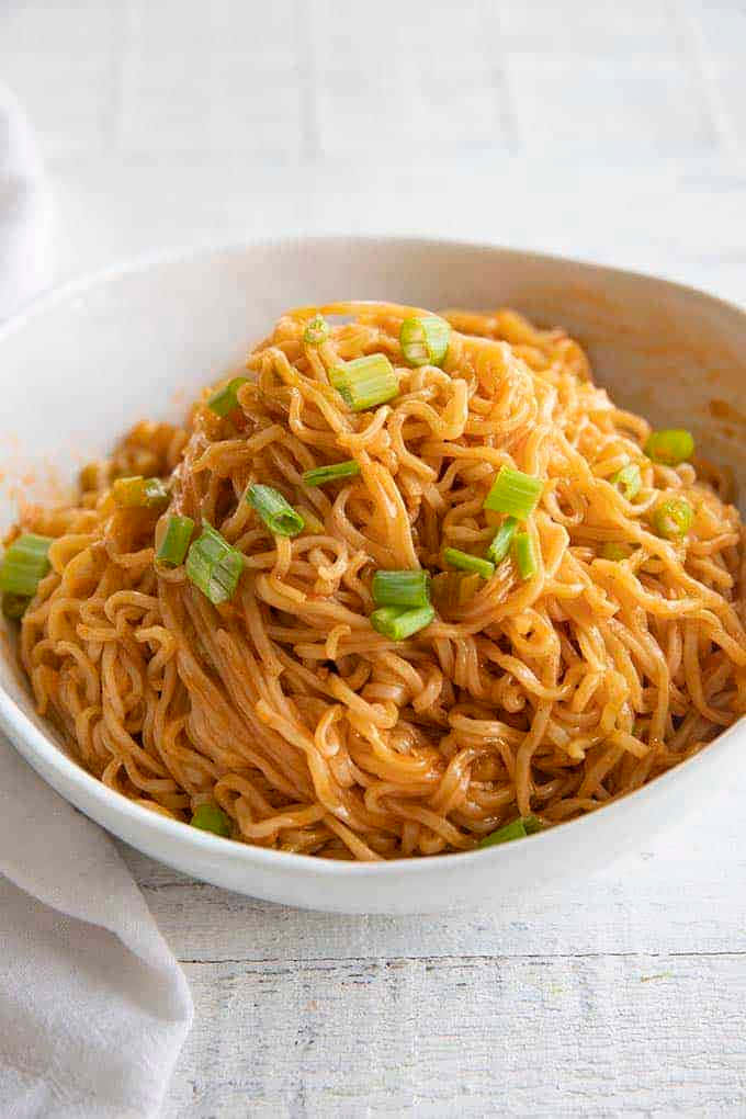 Delicious Bowl Of Spicy Firecracker Ramen Noodles Wallpaper