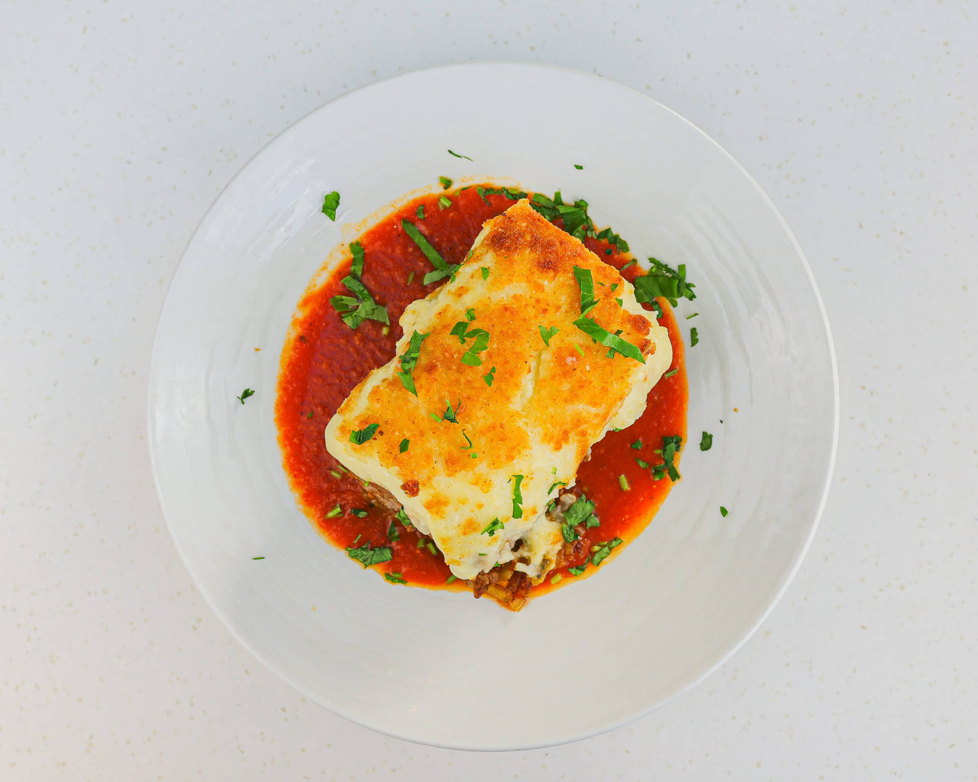 Delicious Serving Of Traditional Moussaka Wallpaper