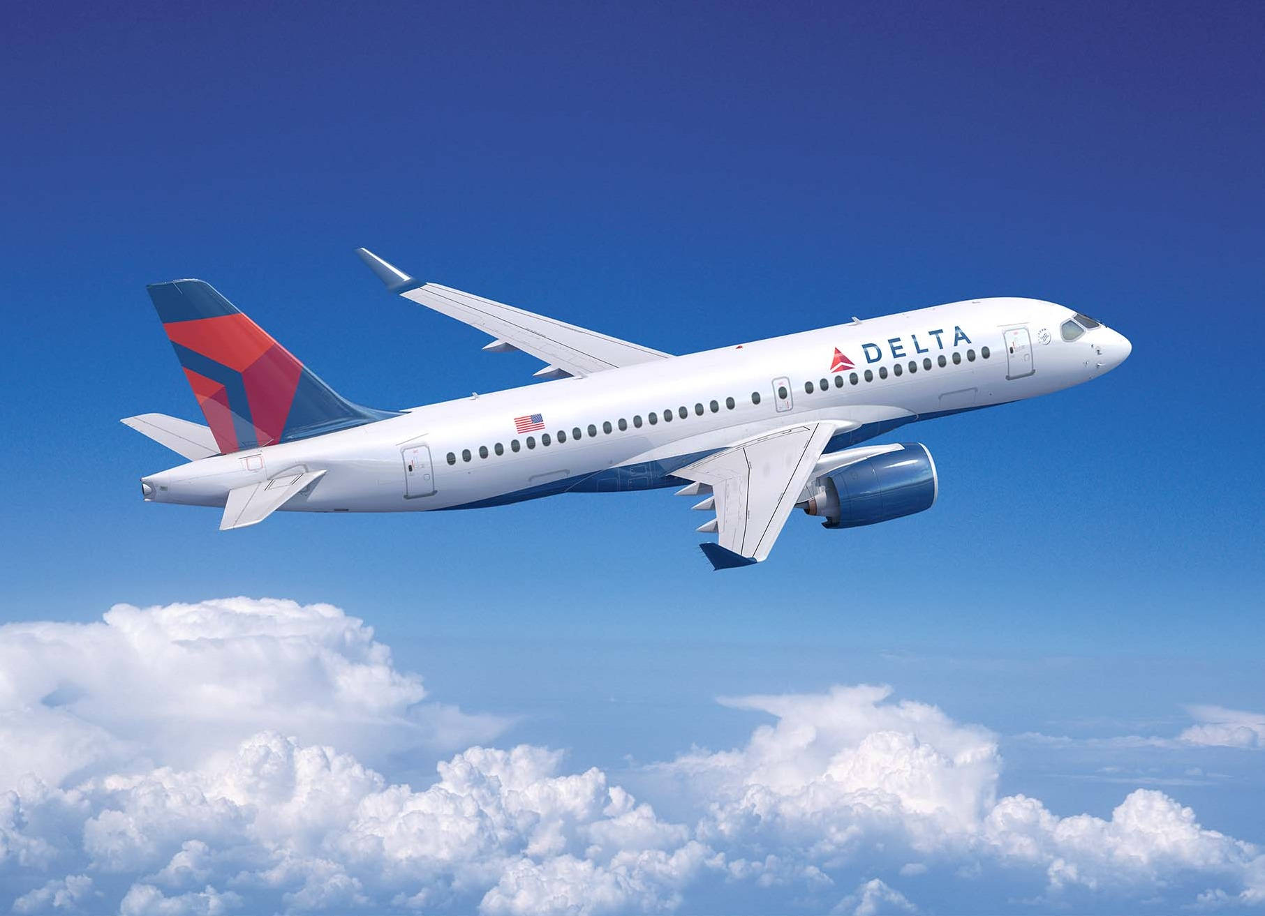 Delta Airlines Airplane Flying In The Sky Wallpaper