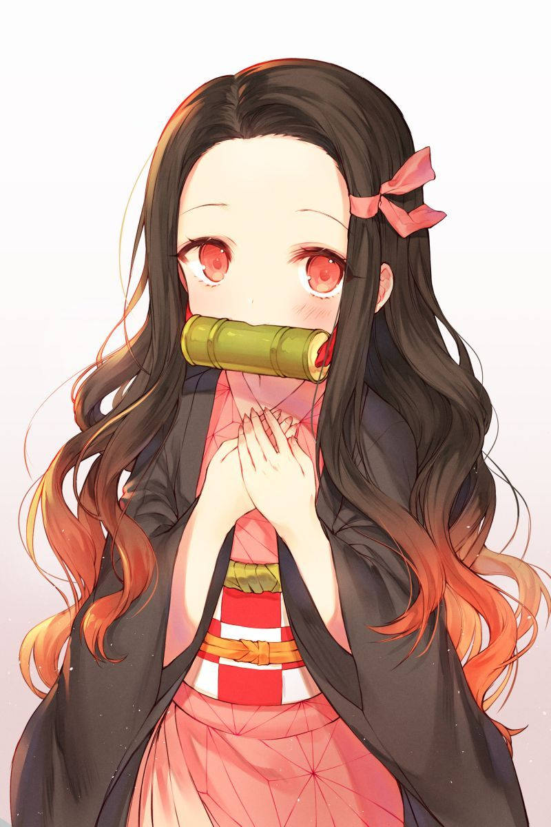 Demon Slayer Nezuko Cute Face Wallpaper