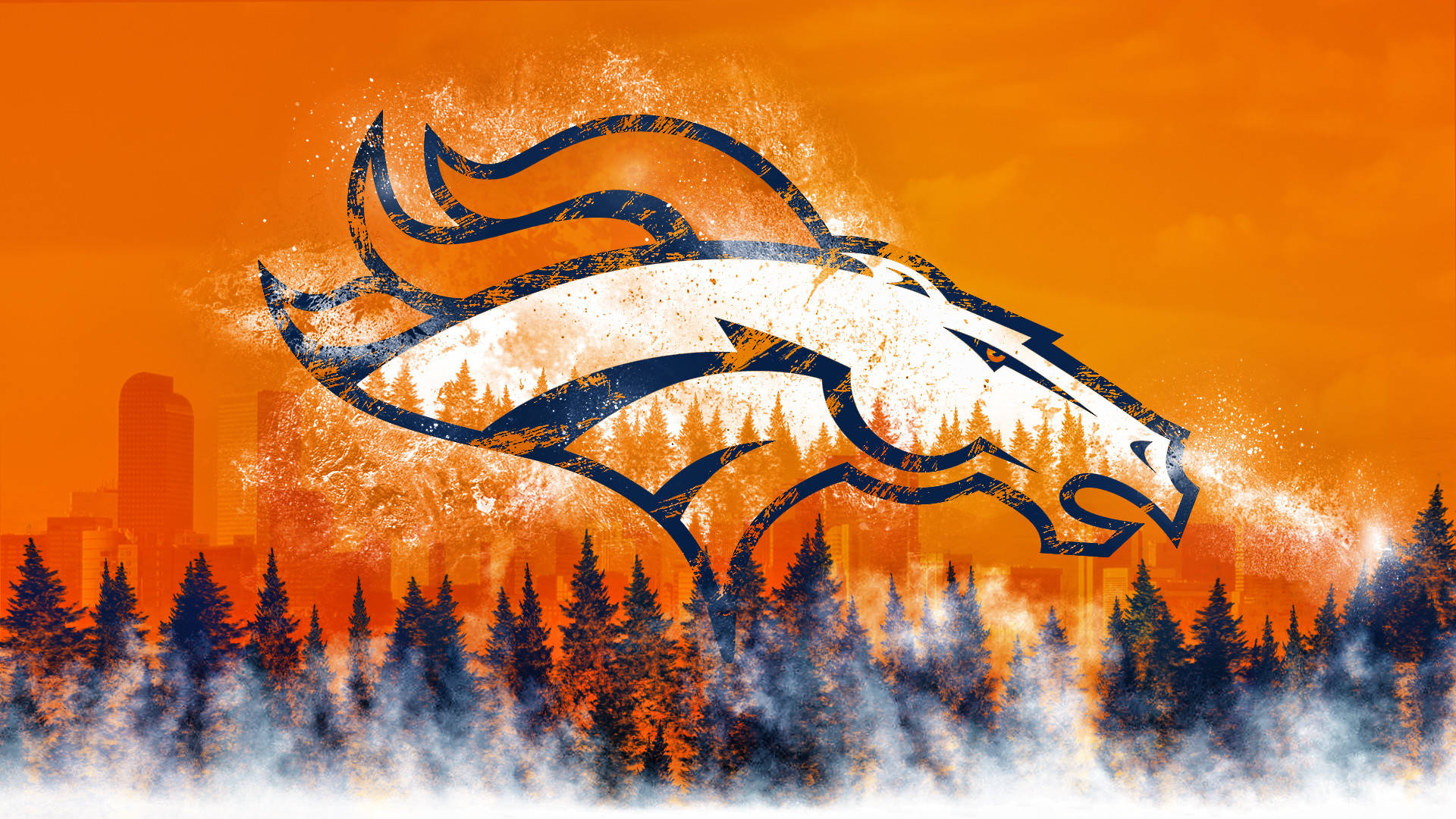 Denver Broncos Orange Aesthetic Iphone Wallpaper