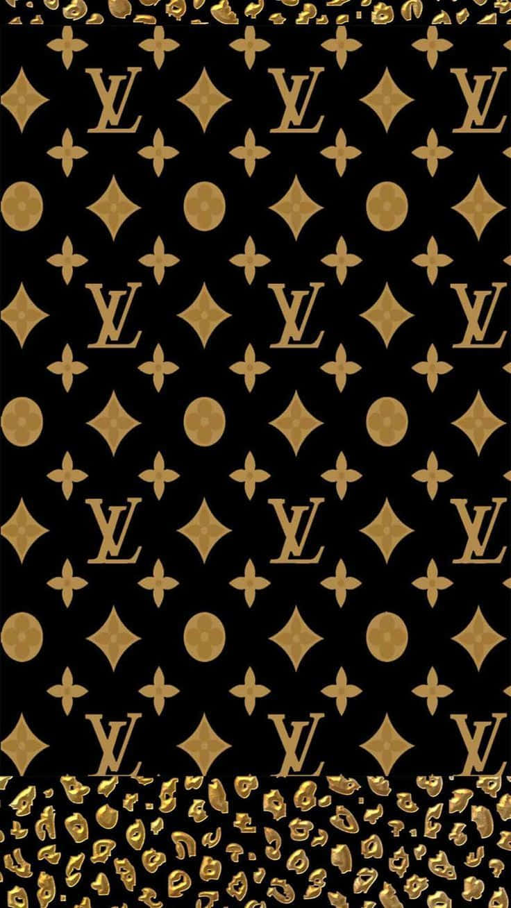 Designer Black And Gold Louis Vuitton Wallpaper