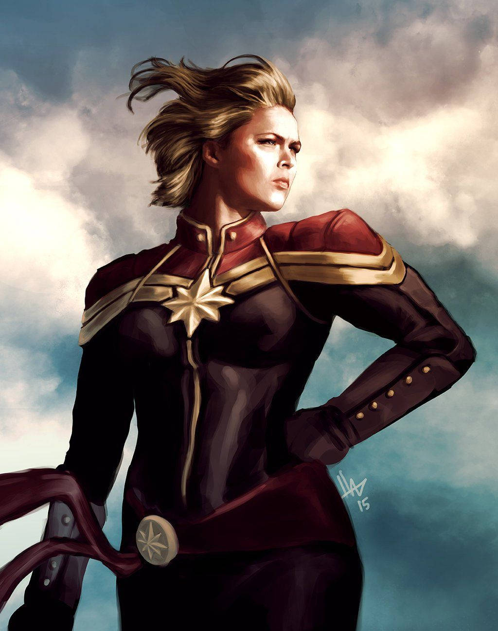 Detailed And Realistic Captain Marvel Wallpaper
