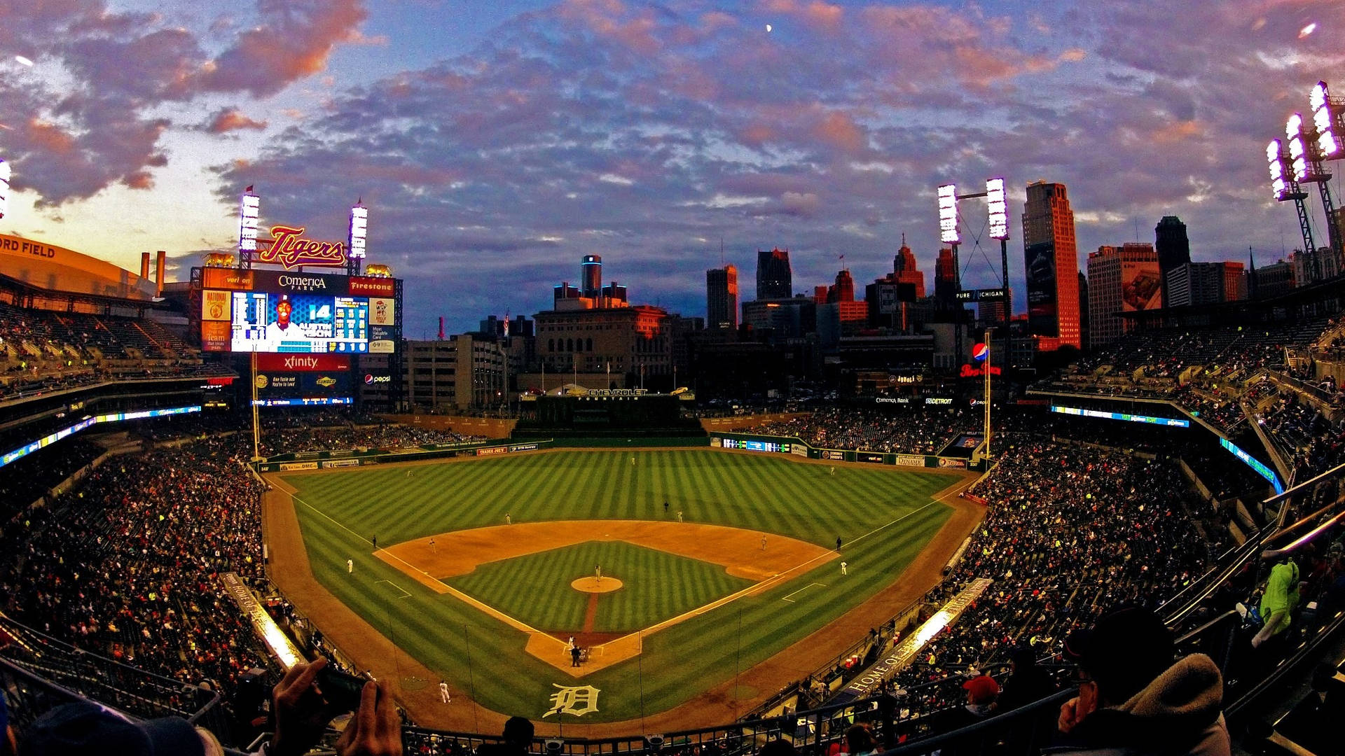 Detroit Tigers At Comerica Park Wallpaper | WallpapersOK