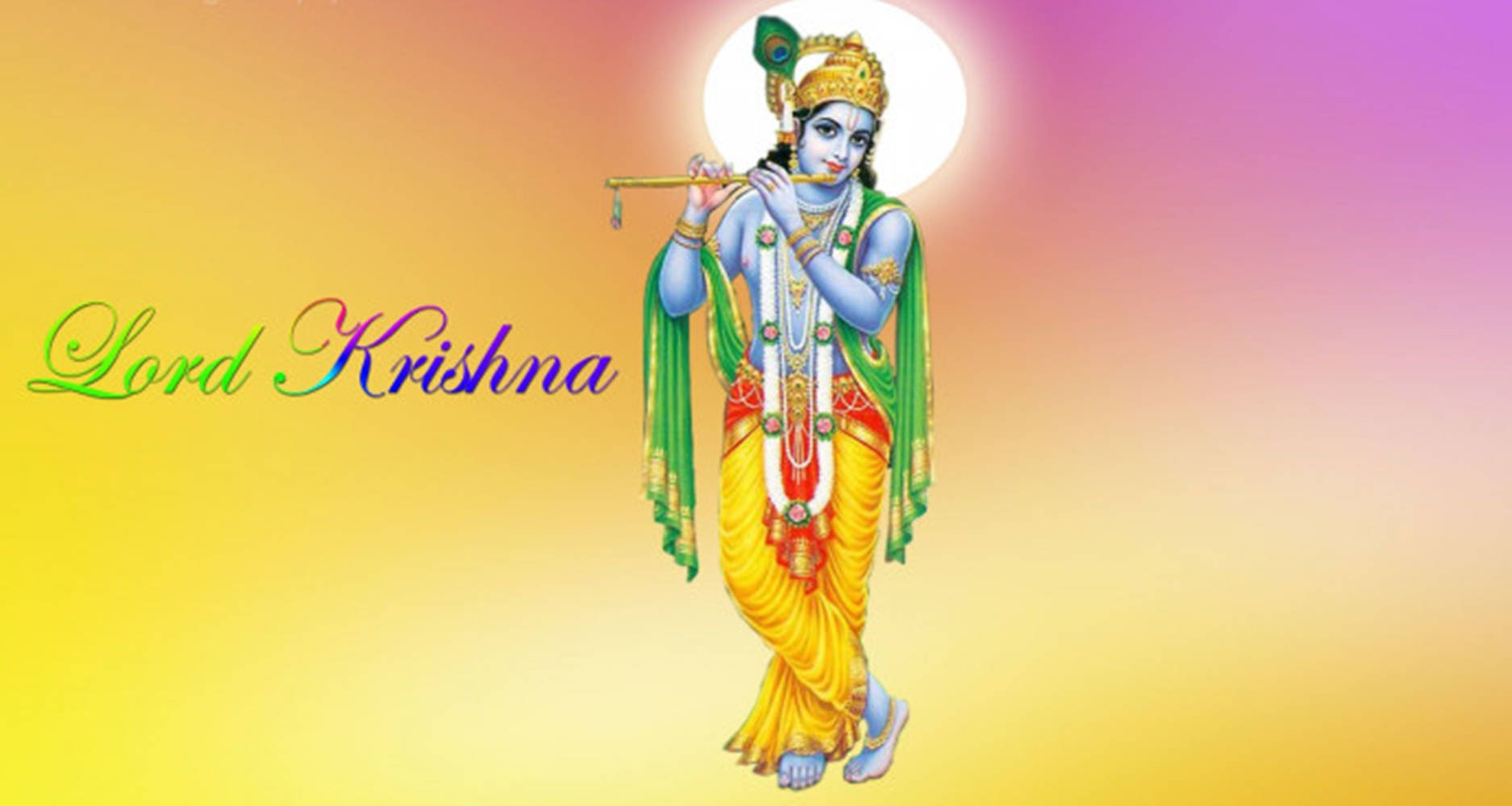 Devotee Celebrating Krishna Janmashtami Wallpaper