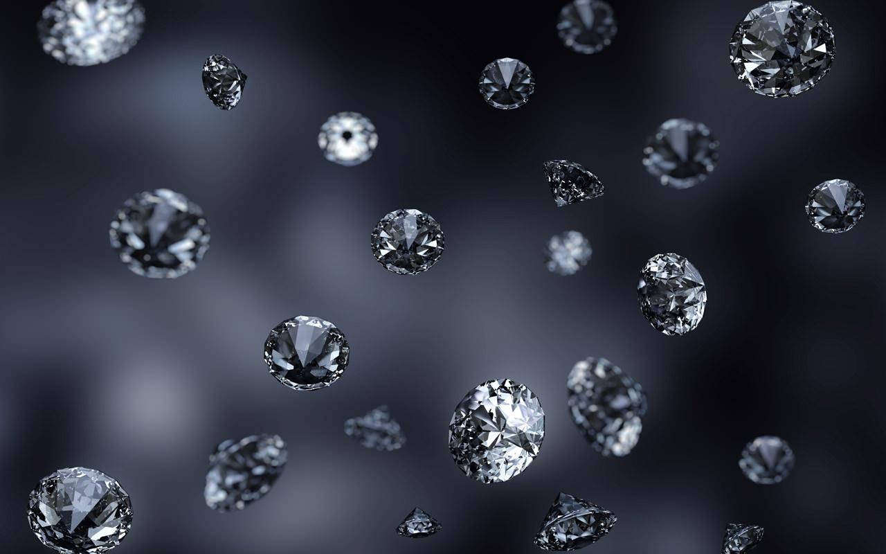 Diamond Gemstones Rain Macro Wallpaper
