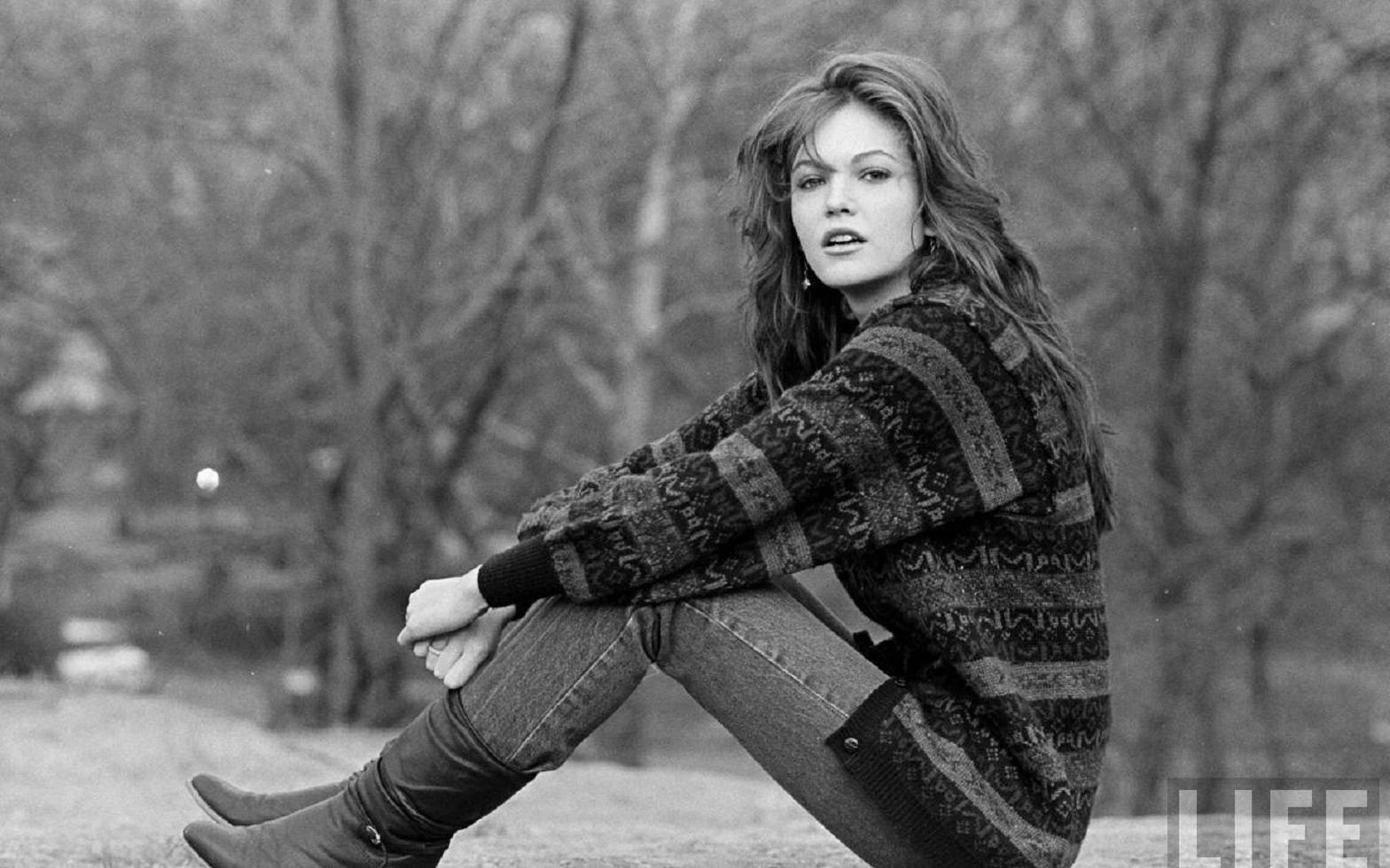 Diane Lane Black And White Photography Wallpaper