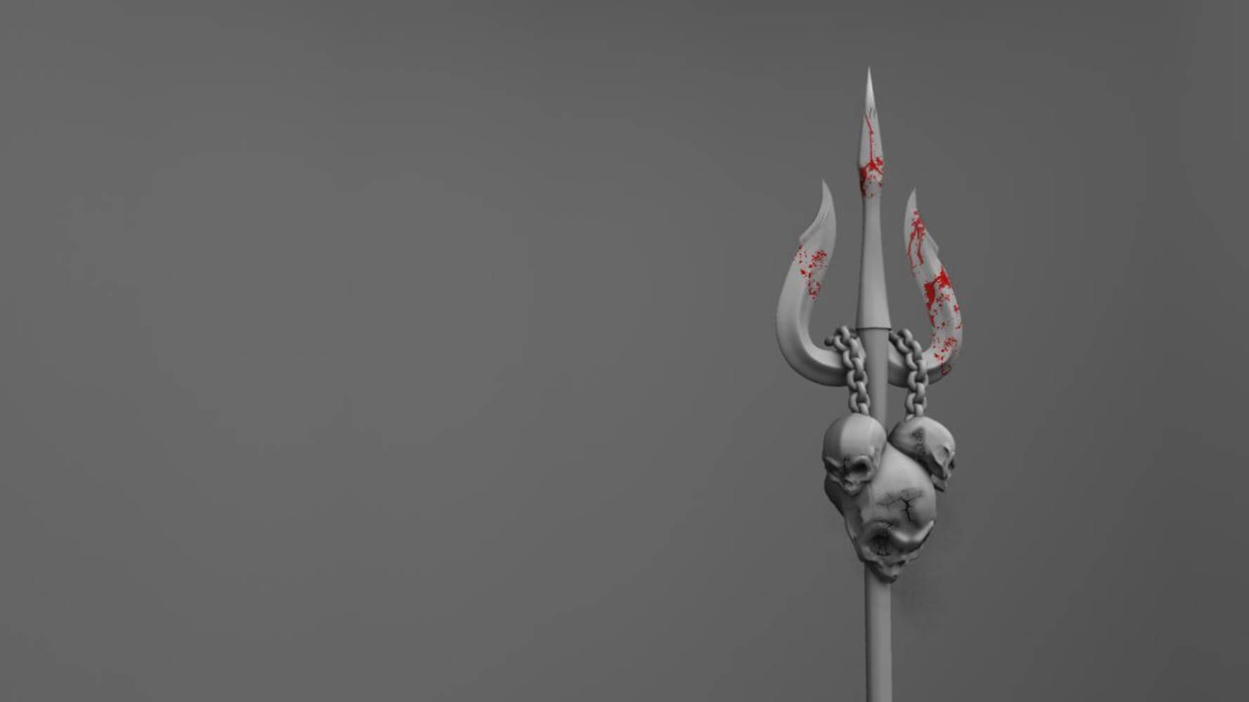 Digital 3d Render Trishul Wallpaper