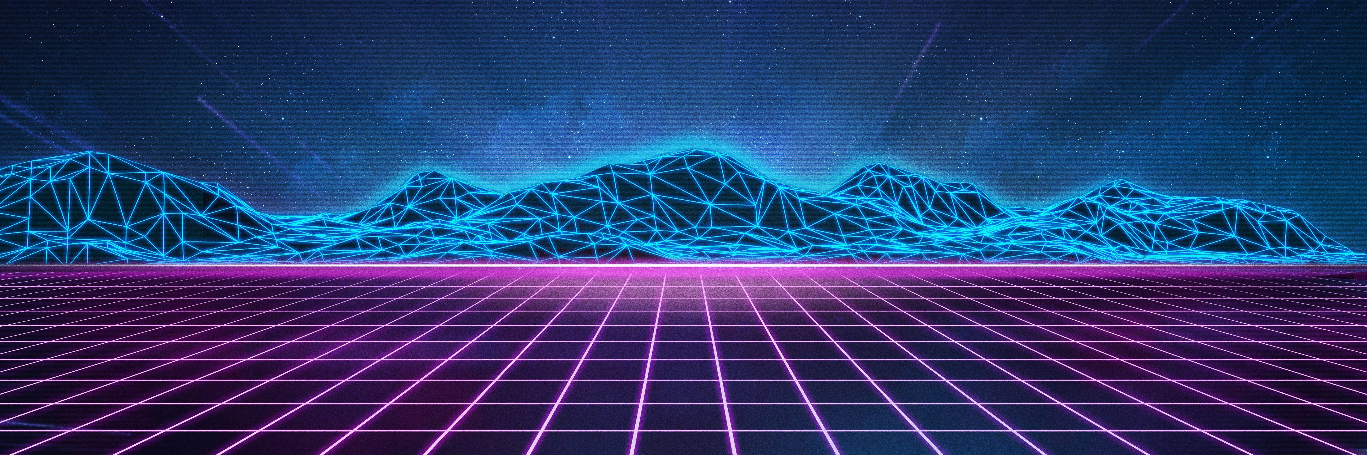 Digital Outrun Poster Wallpaper