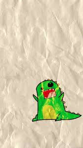 Dino Kawaii Iphone Crumpled Effect Wallpaper