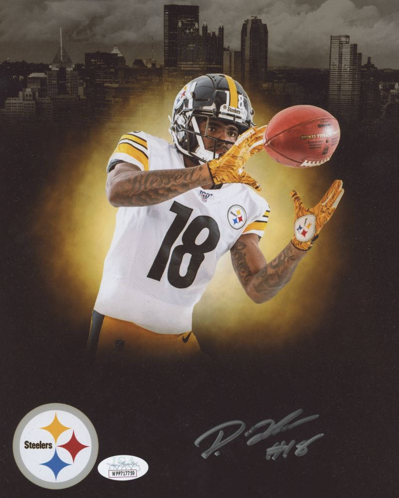 Diontae Johnson Nfl Steelers Signature Poster Wallpaper