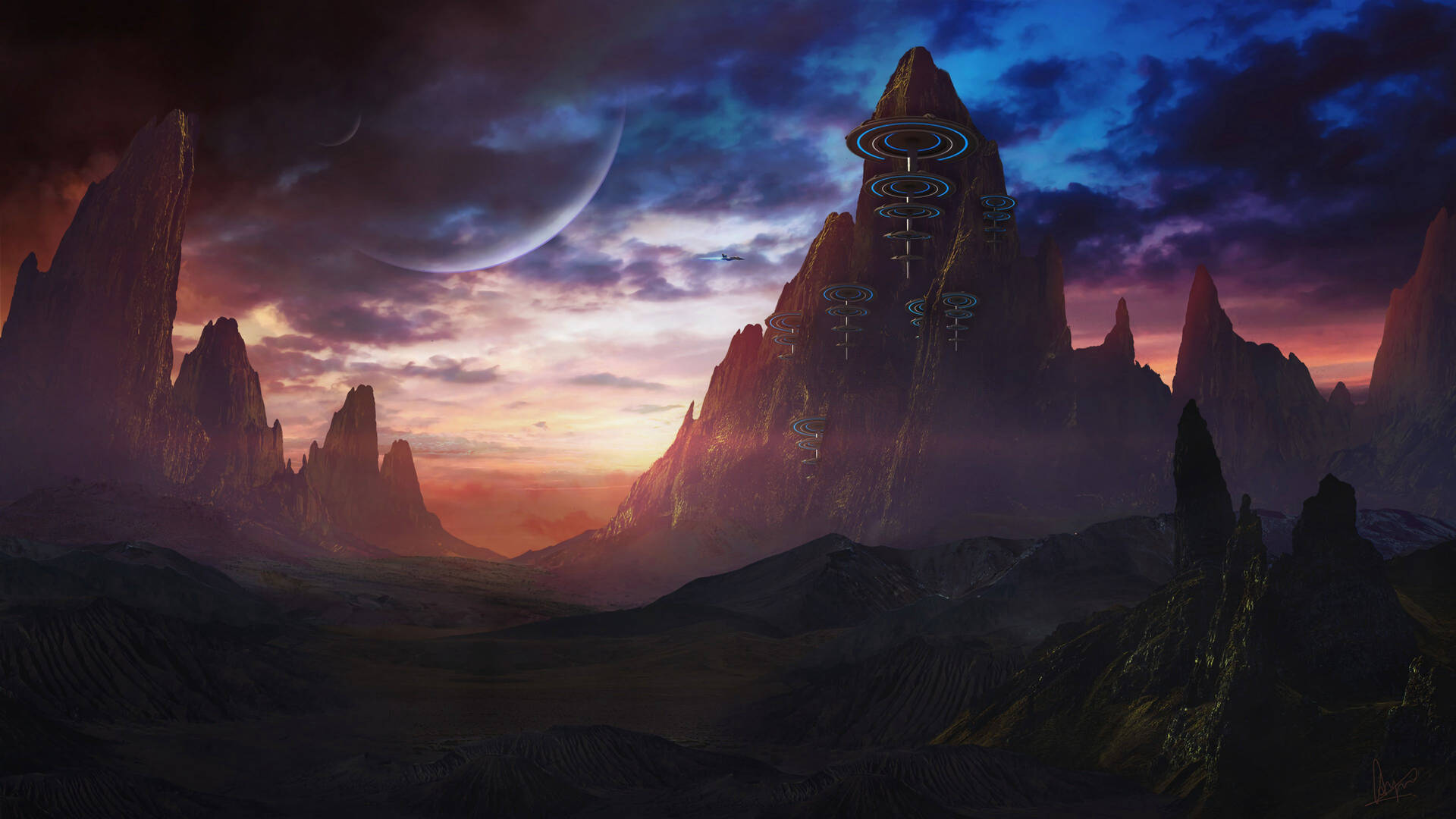 Discover New Realms Of Fantasy In This Mountain Landscape Wallpaper