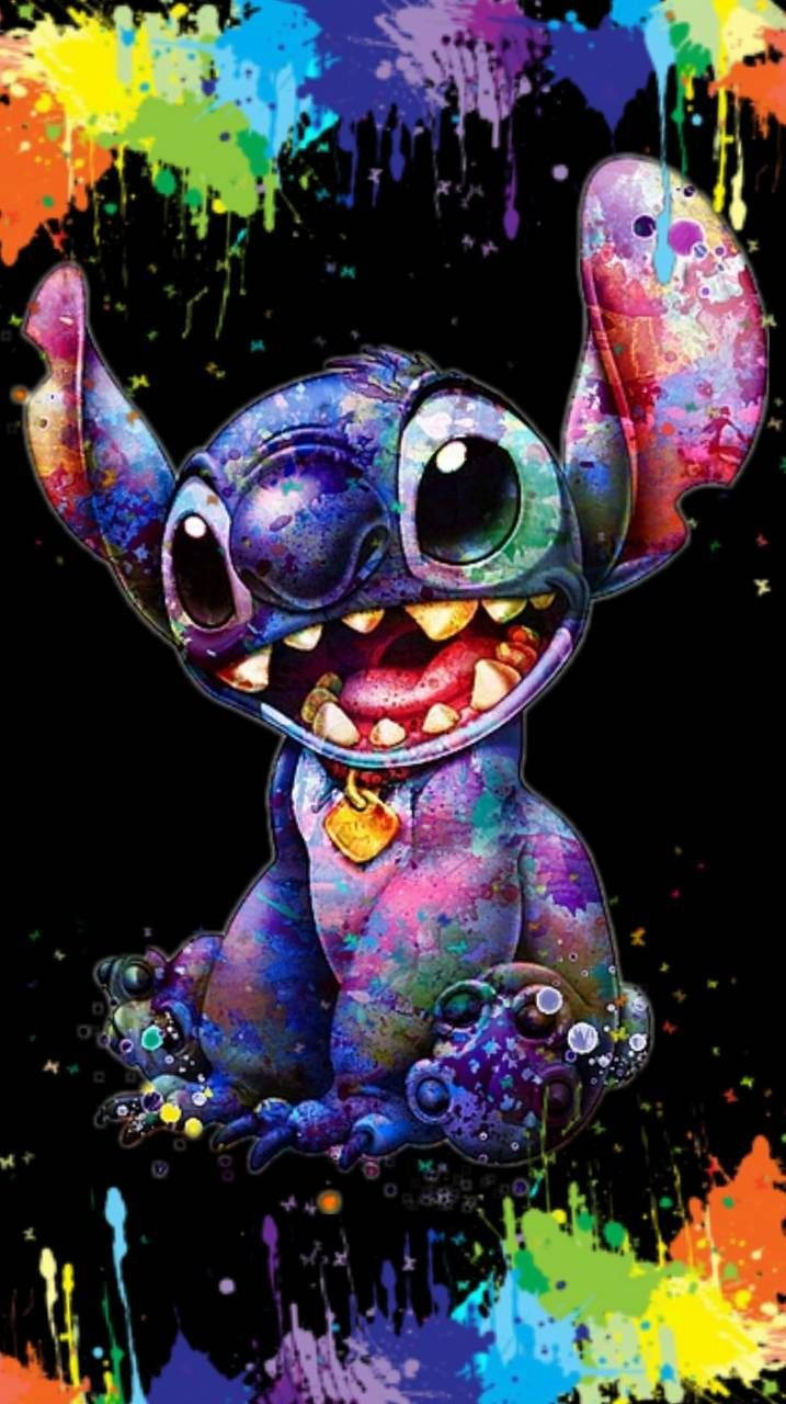 Disney's Stitch Cartoon Phone Wallpaper