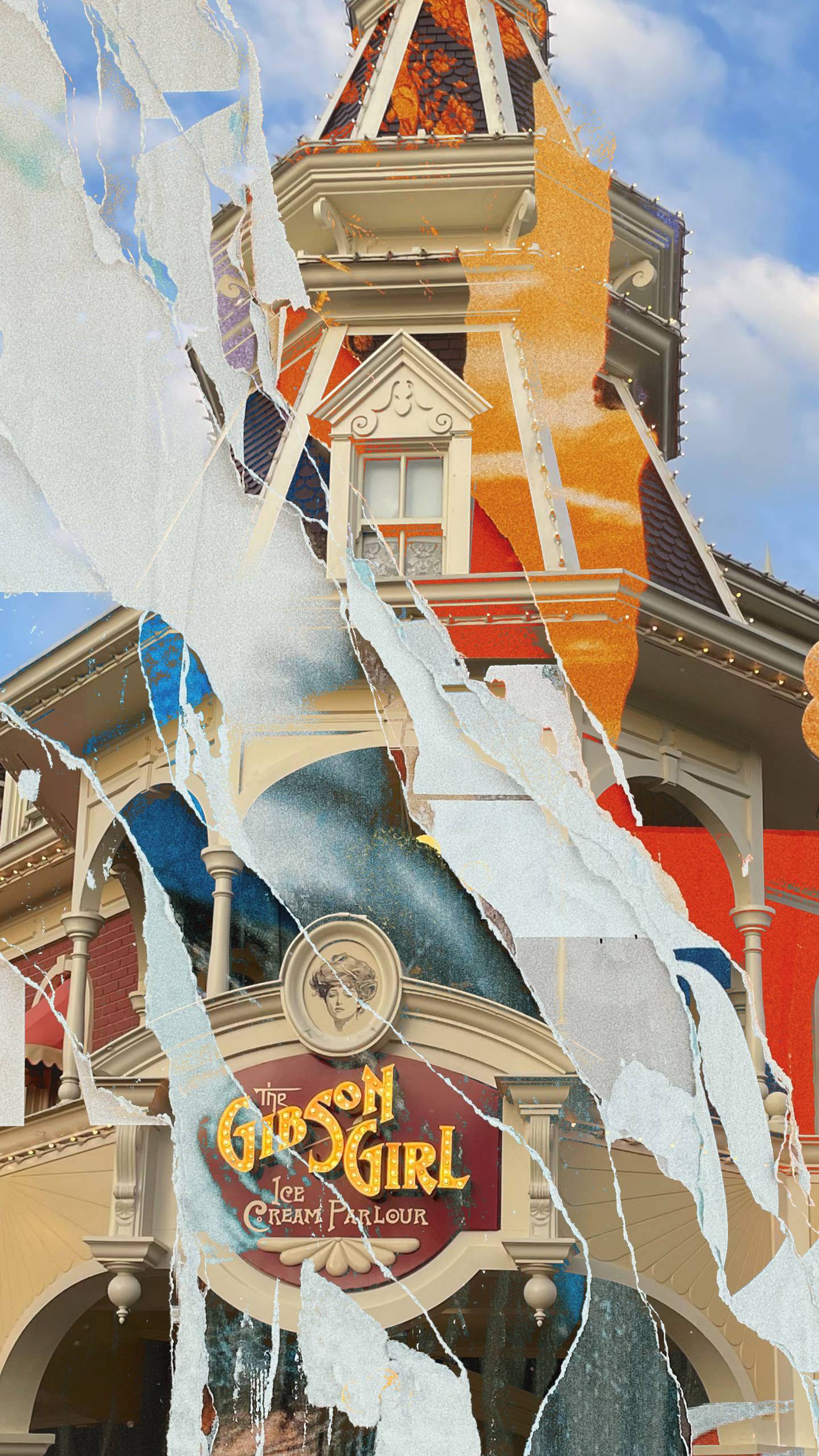 Disneyland Ripped Wallpaper