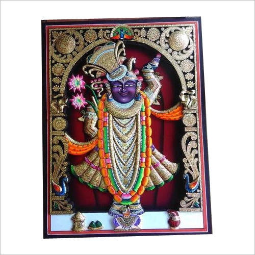 Divine Serenity - A Majestic Representation Of Shrinathji Wallpaper