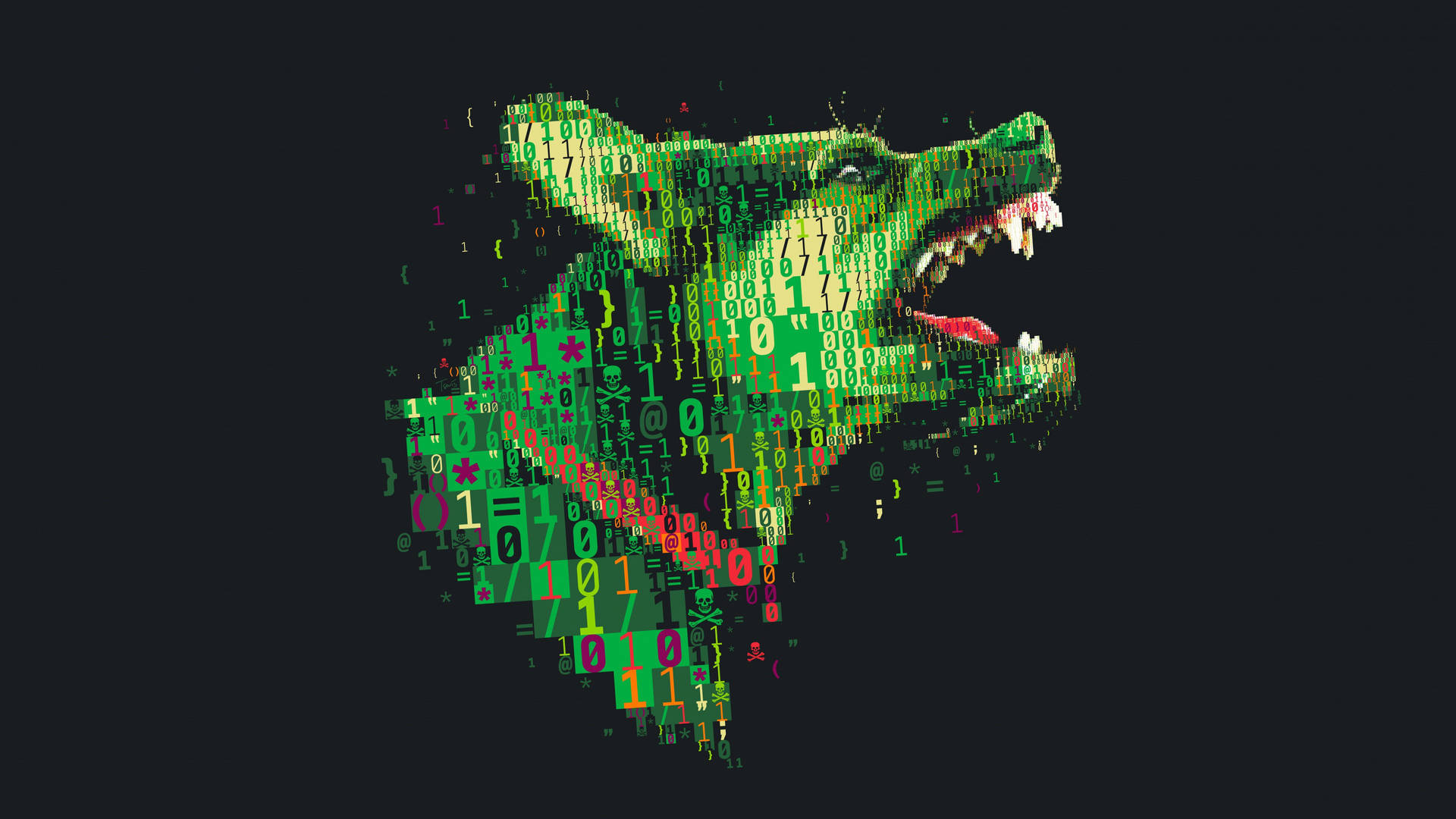 Dog Green Digital Artwork Wallpaper