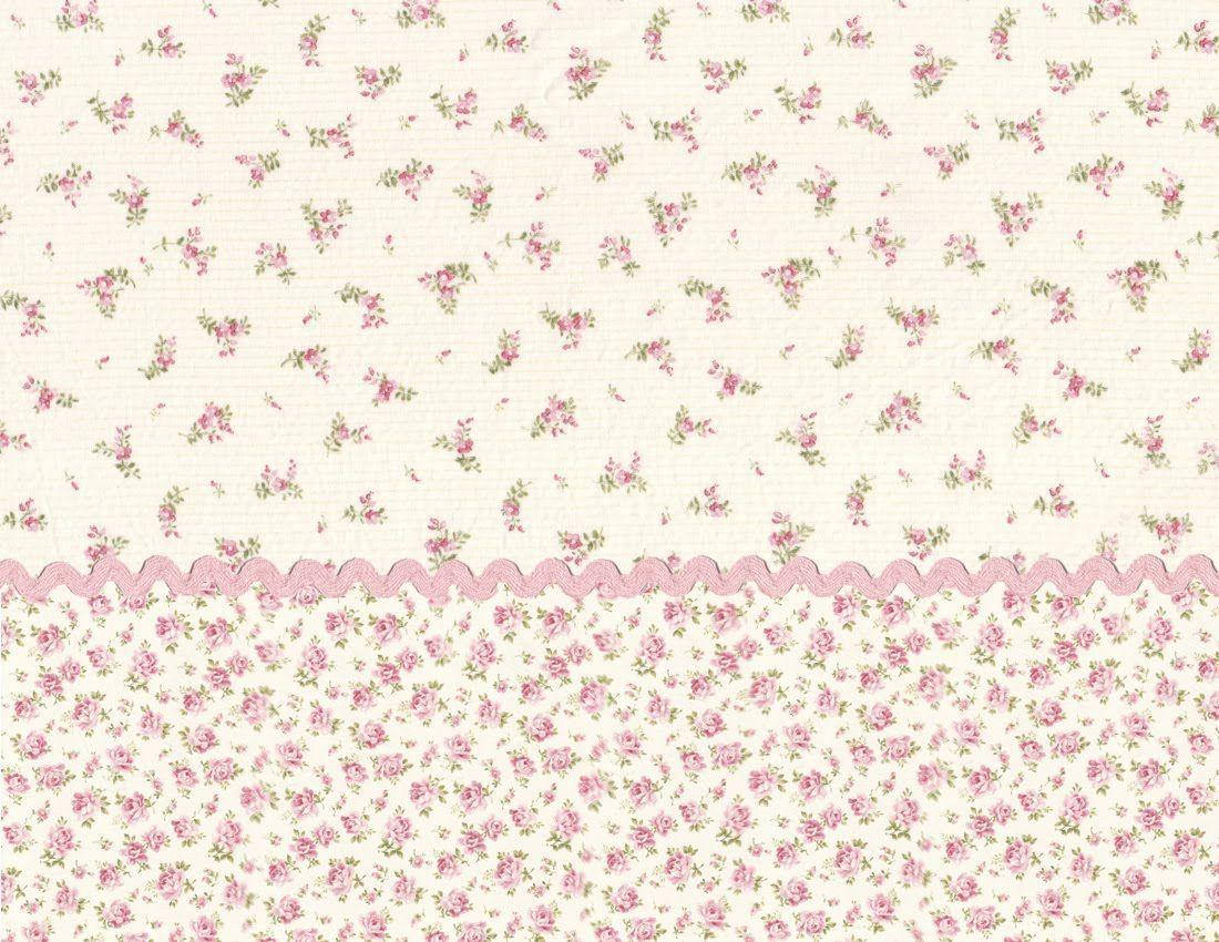 Dollhouse Two Pattern Roses Wallpaper