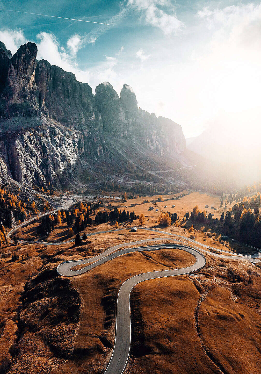 Dolomites Mountain Range Brown Iphone Wallpaper