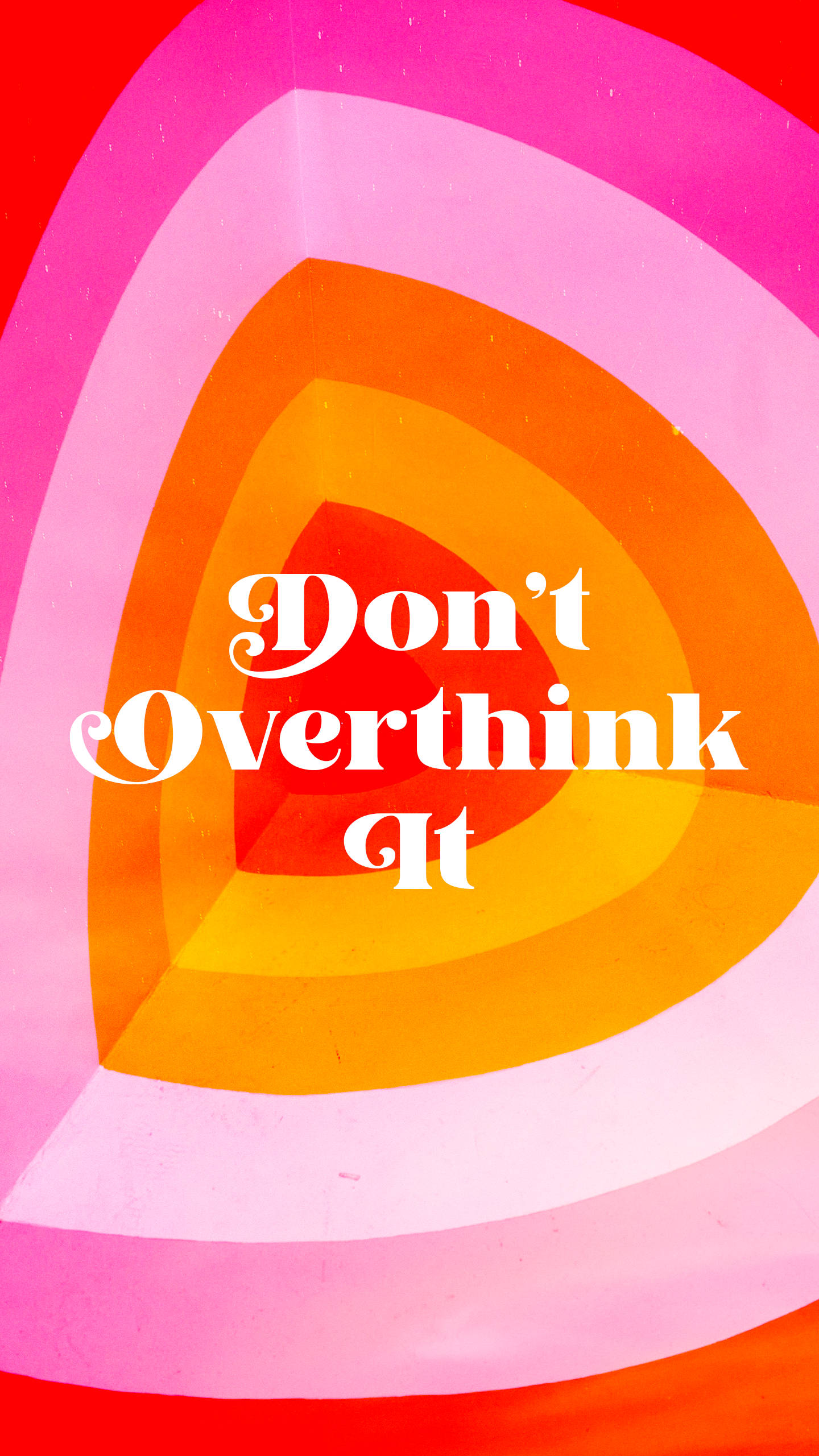 Don’t Overthink It 80s Retro Vintage Wallpaper