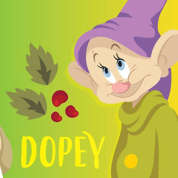 Dopey Dwarf In Green Wallpaper