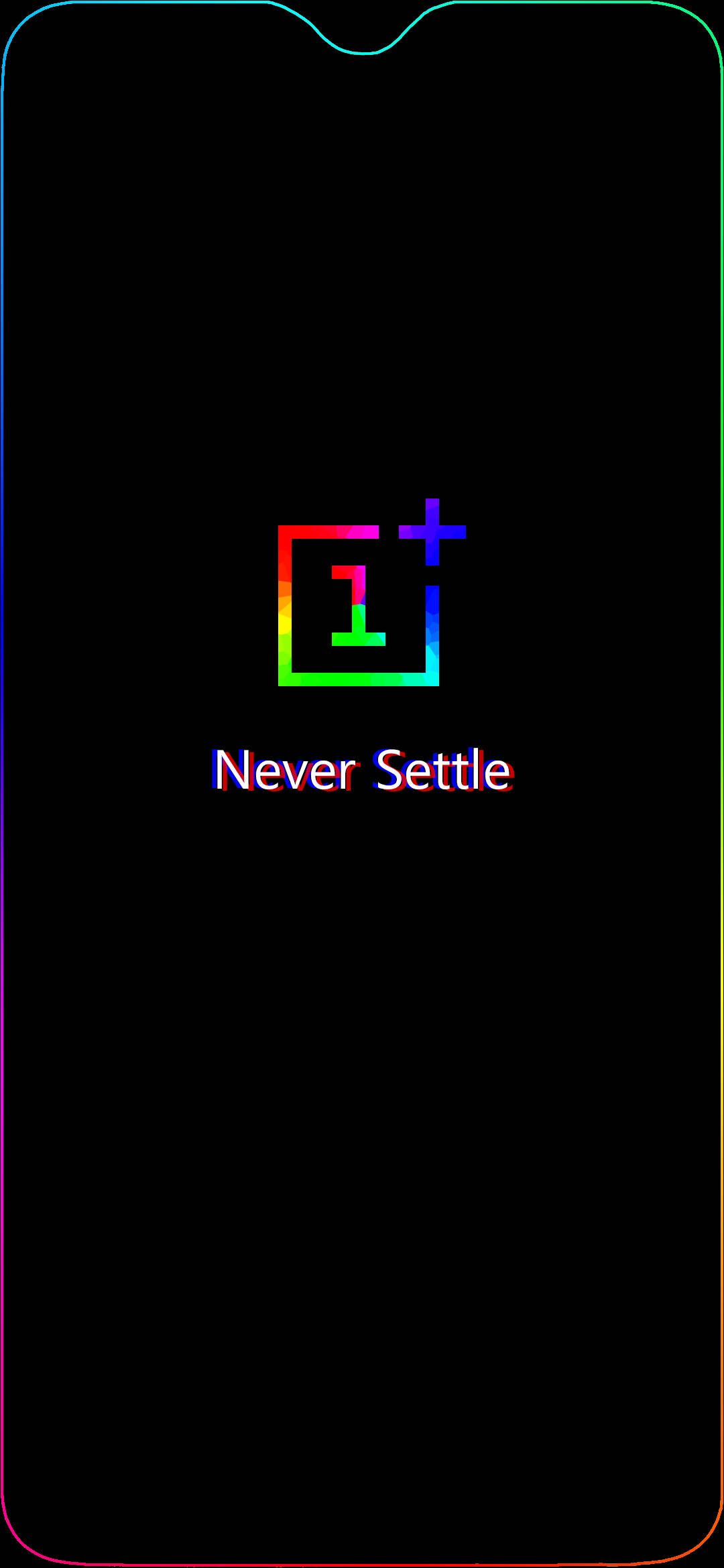 Dot Notch One Plus Never Settle Wallpaper