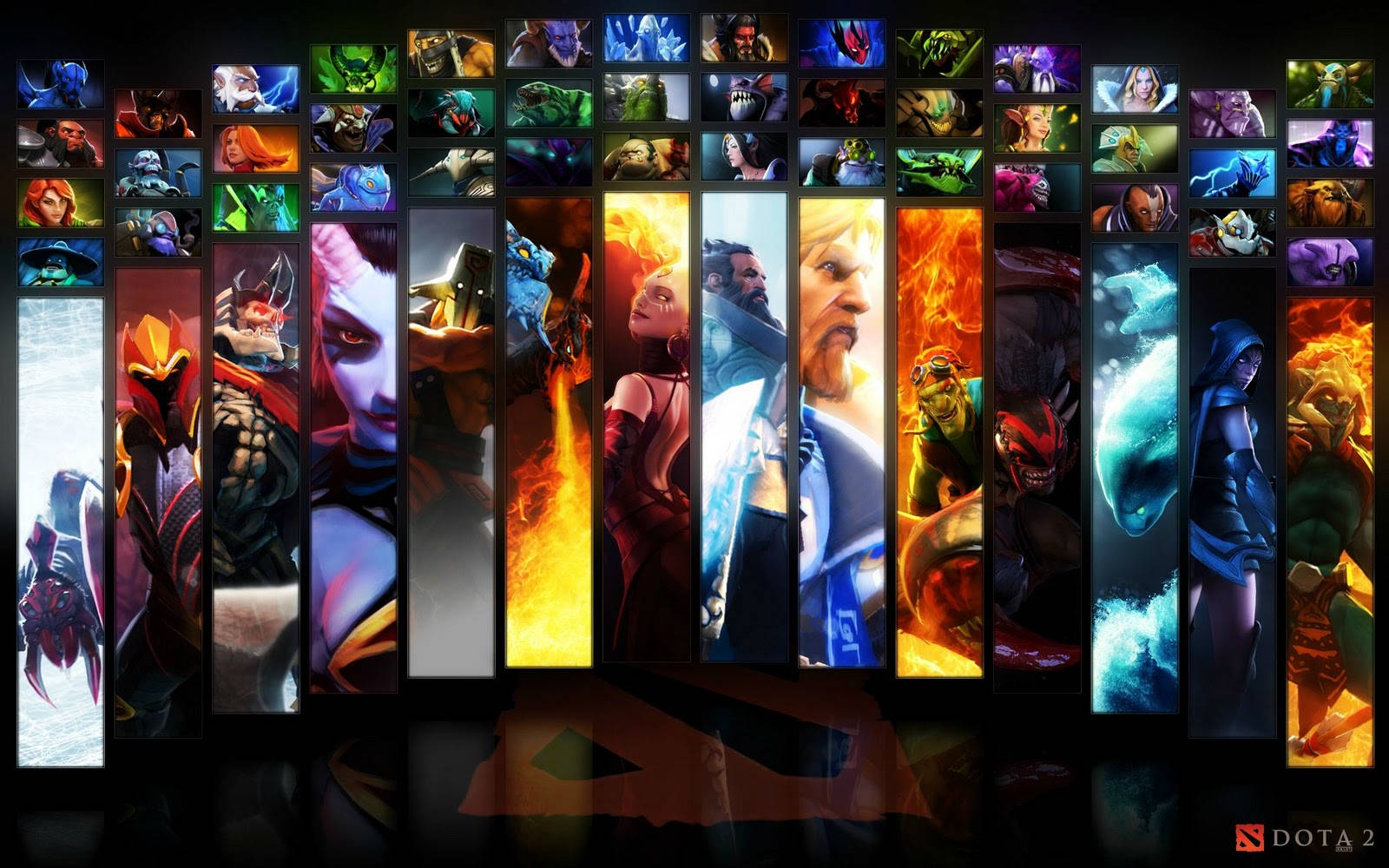 Dota 2 4k Complete Heroes Wallpaper