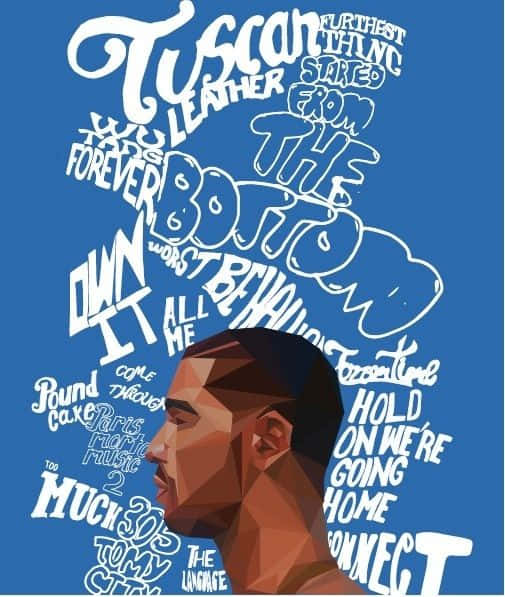 Drake Performing In Front Of The Iconic Nothing Was The Same Album Cover Wallpaper