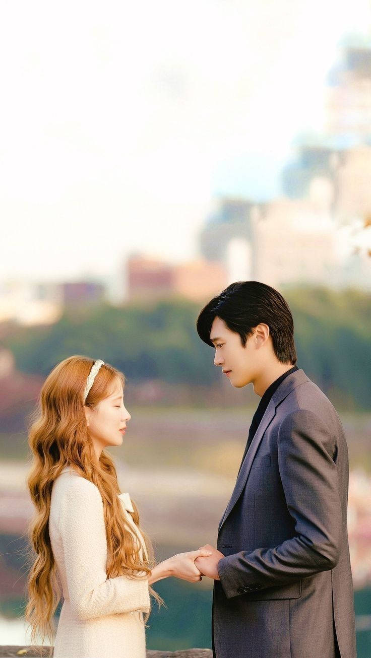 Dramatic Korean Couple Wallpaper