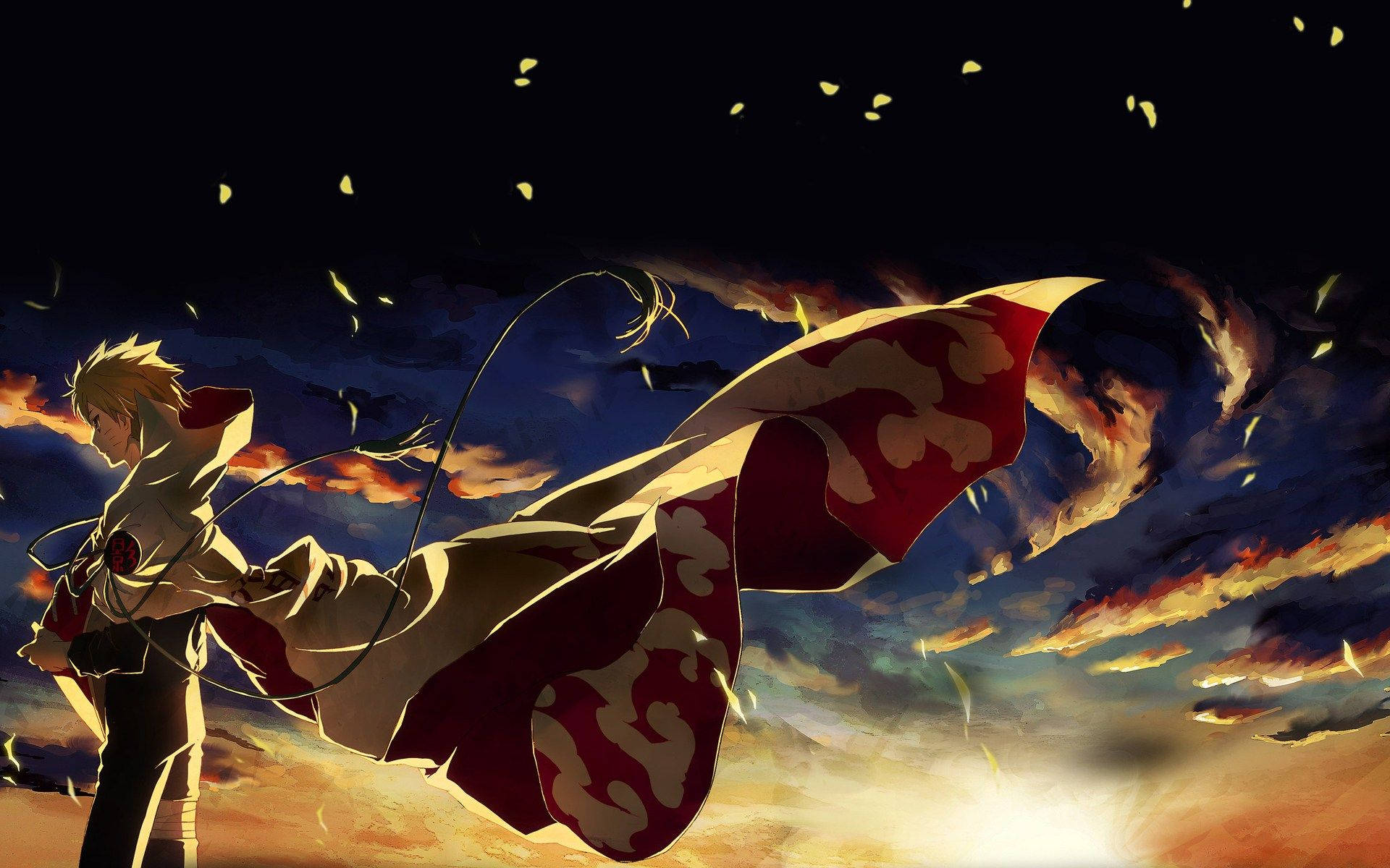 Dramatic Sunset Uzumaki Naruto Hokage Wallpaper