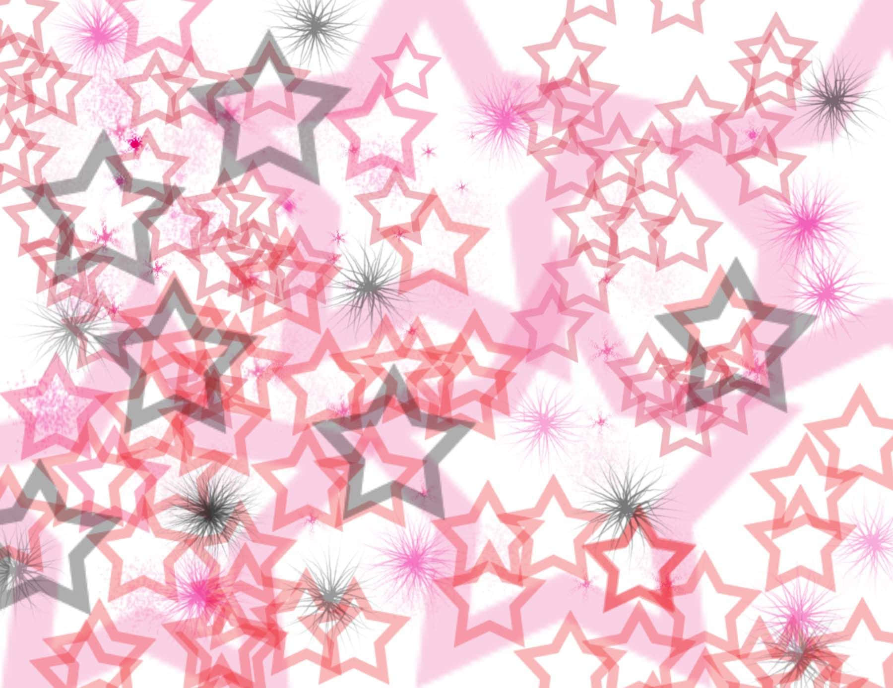 Dreamy Pink Stars In The Night Sky Wallpaper