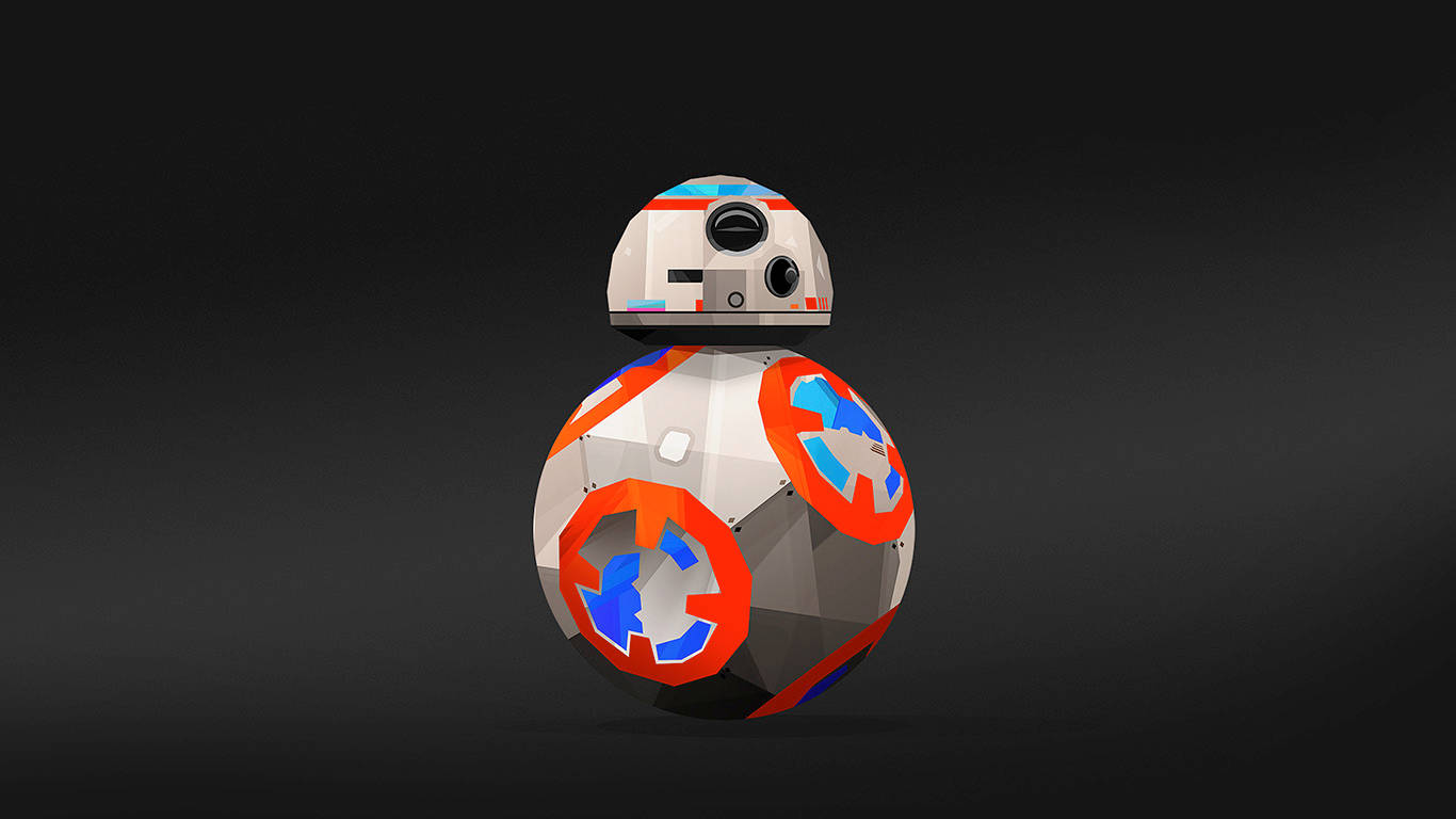 Droid Bb8 Red Circles Wallpaper