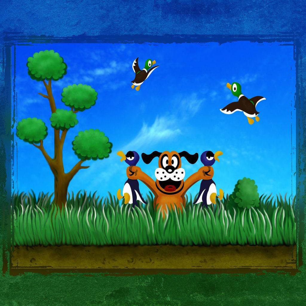 Duck Hunt Digital Painting Wallpaper