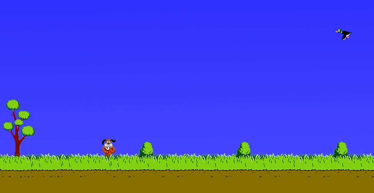 Duck Hunt Video Game Far Shot Wallpaper