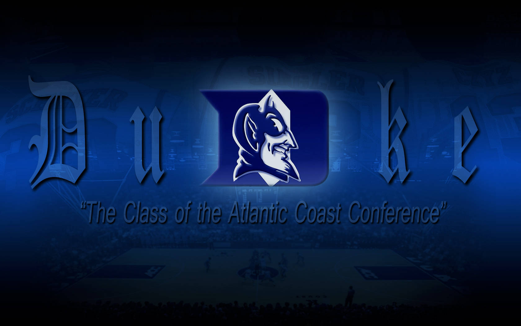 Duke Blue Devils Basketball Name Logo Wallpaper