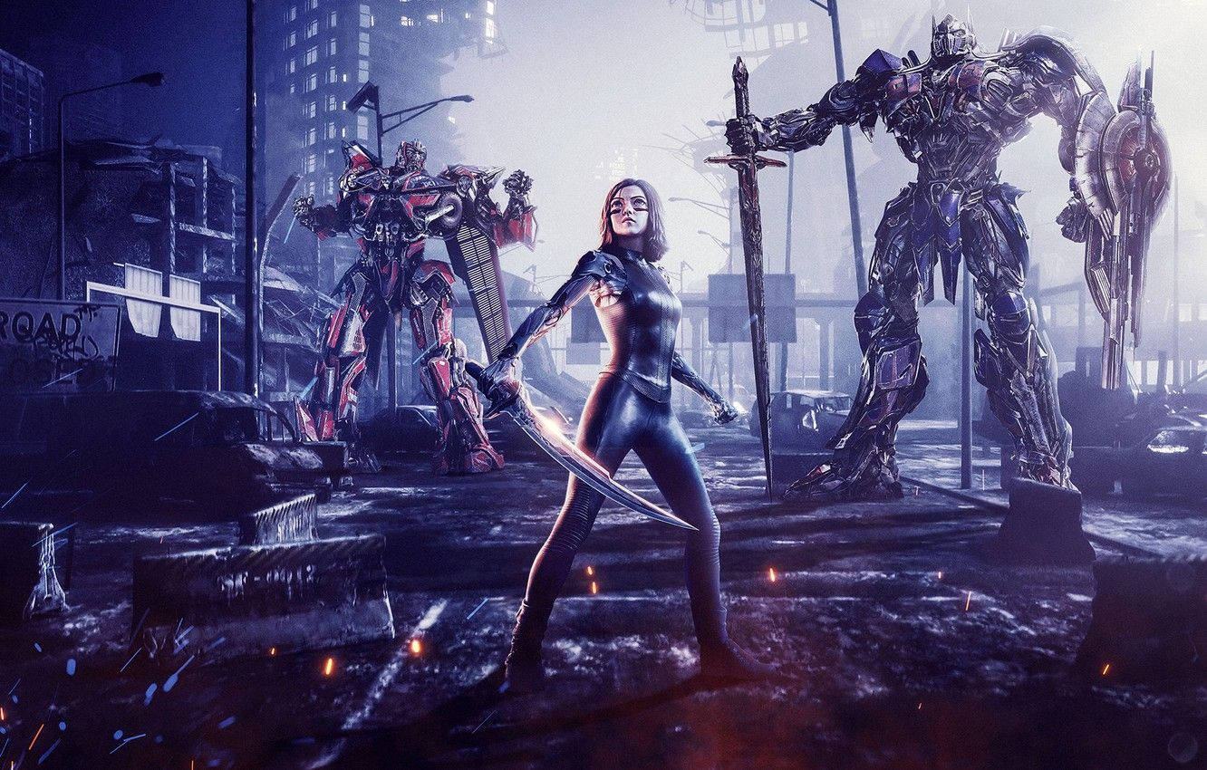 Dystopian Alita Cyborgs Wallpaper