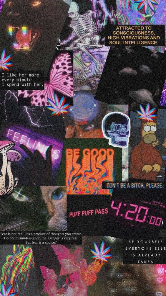 E-girl Aesthetic Black Collage Wallpaper