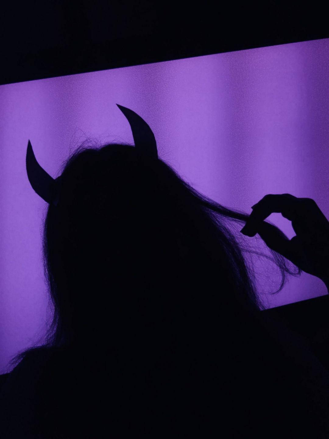 E-girl Aesthetic Devil Silhouette Wallpaper