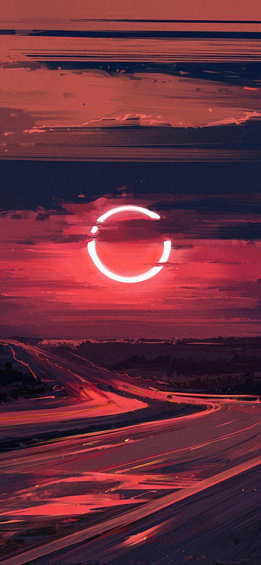 Eclipse Painting Dope Iphone Wallpaper