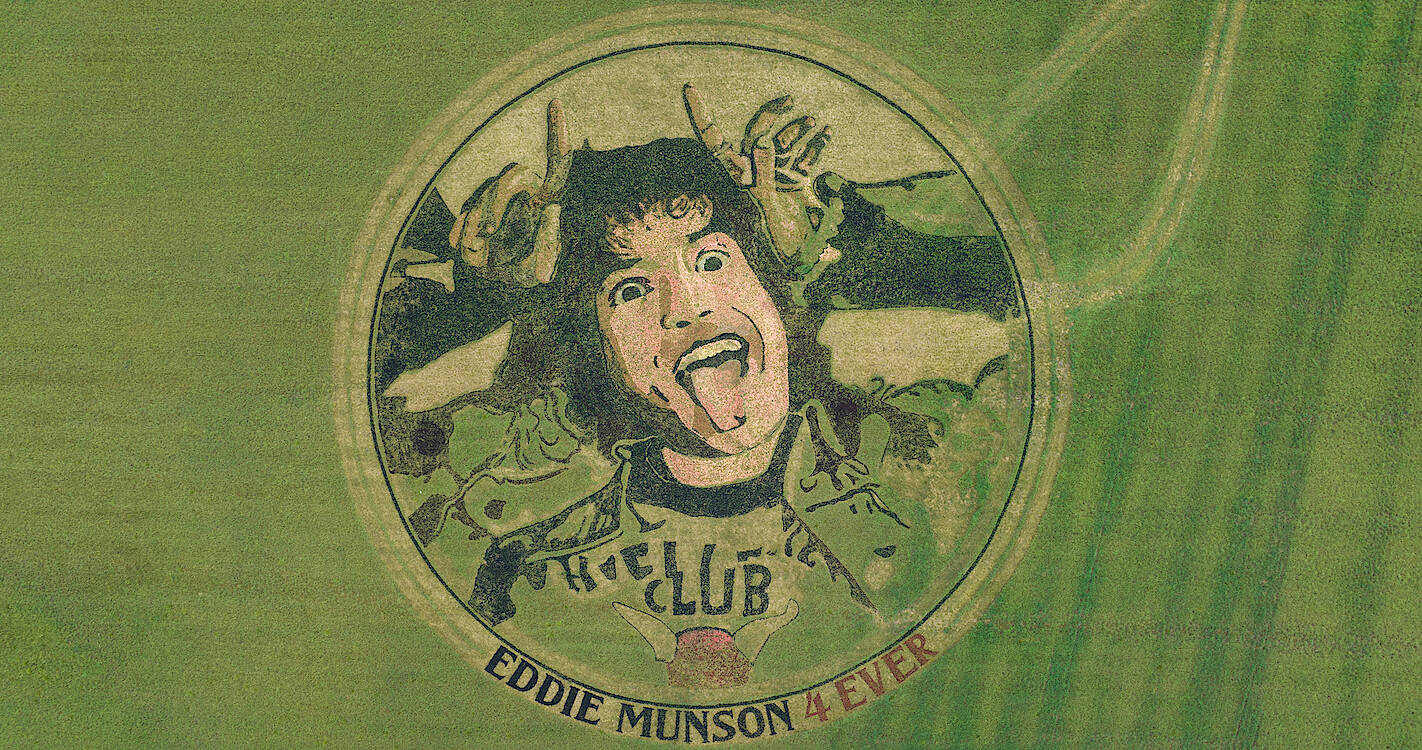 Eddie Munson Drawn On Grass Wallpaper