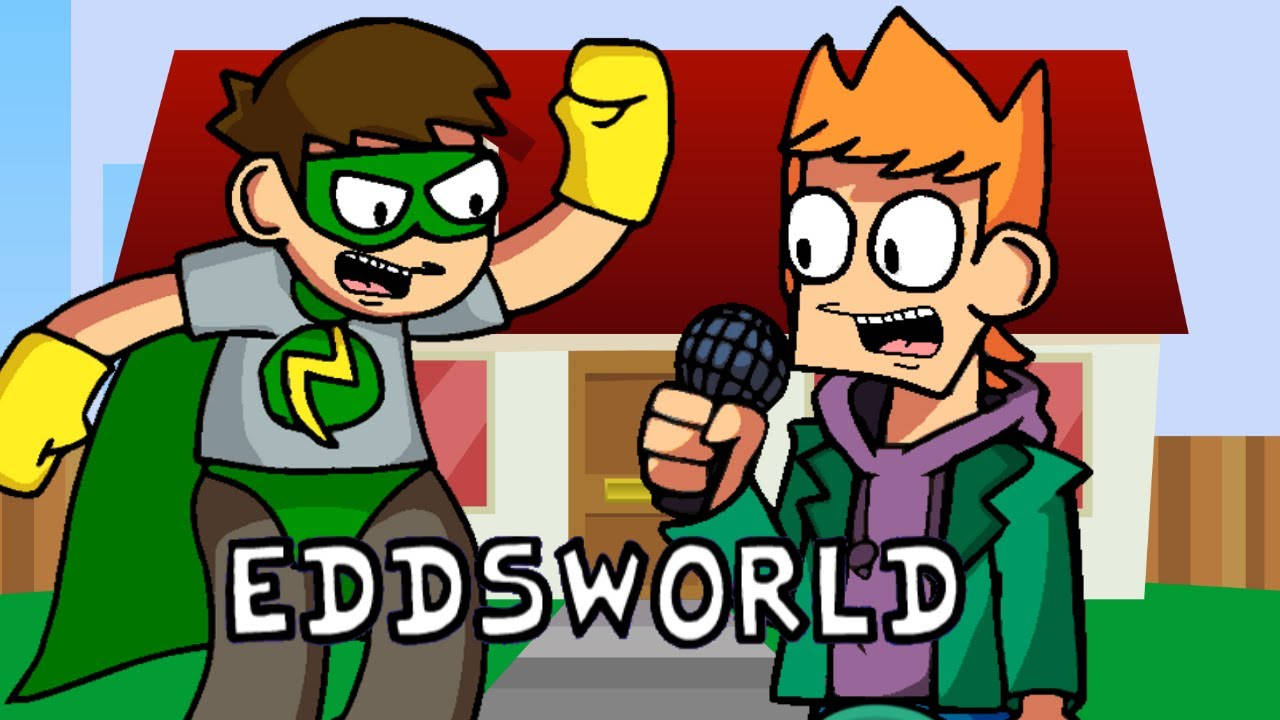 Eddsworld Character Wears Superhero Cape Wallpaper