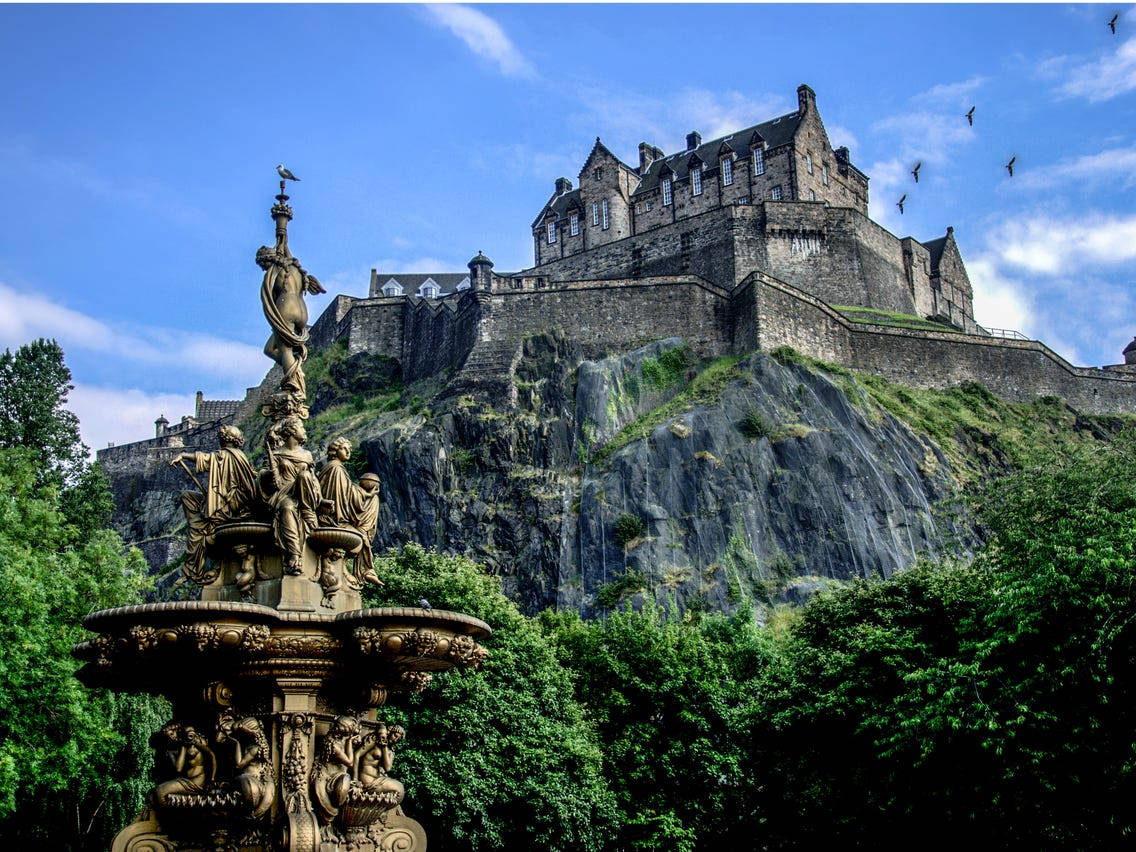 Edinburgh Castle In Scotland, Uk Wallpaper