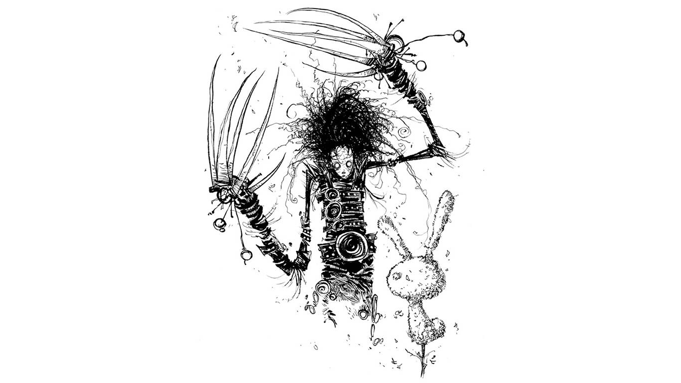 Edward Scissorhands Illustration Wallpaper