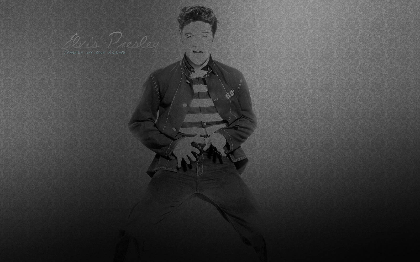 Elvis Presley Faded Design Wallpaper