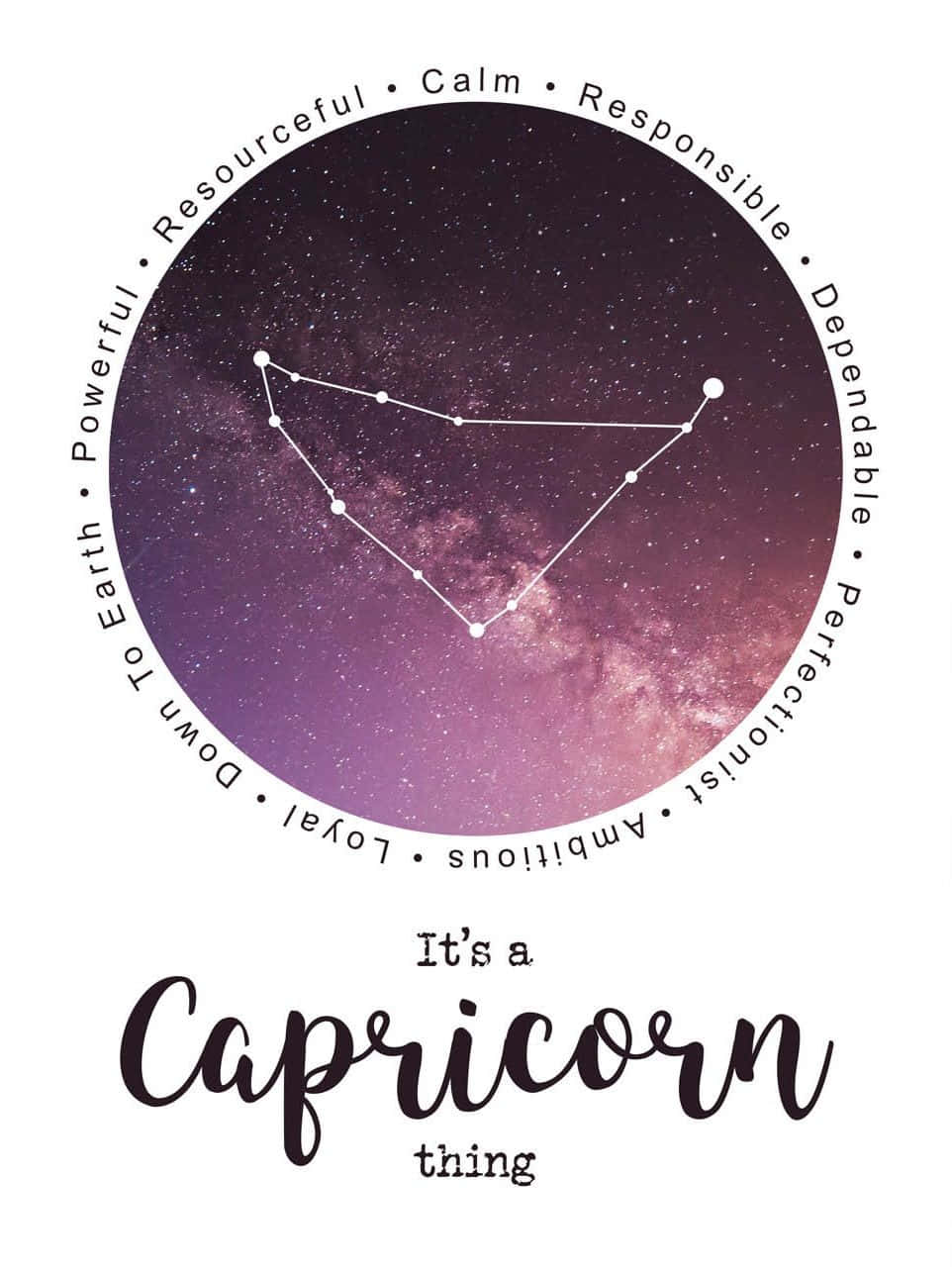 Embrace The Power Of Your Zodiac Sign With The Capricorn Aesthetic. Wallpaper