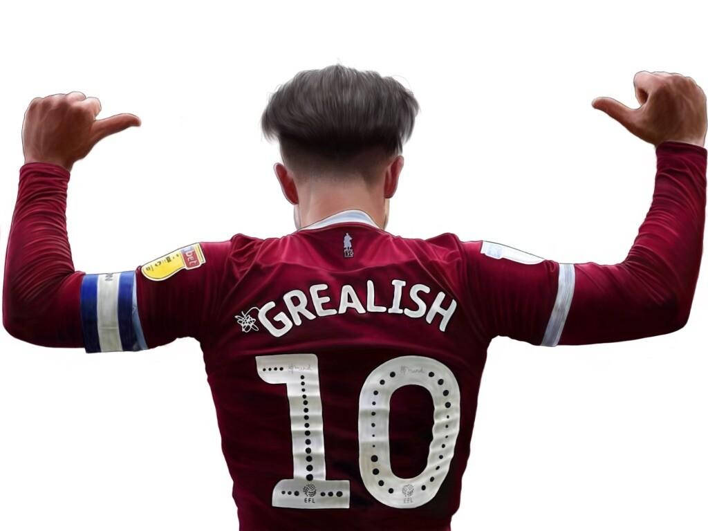 English Football Star Jack Grealish In Action Wallpaper