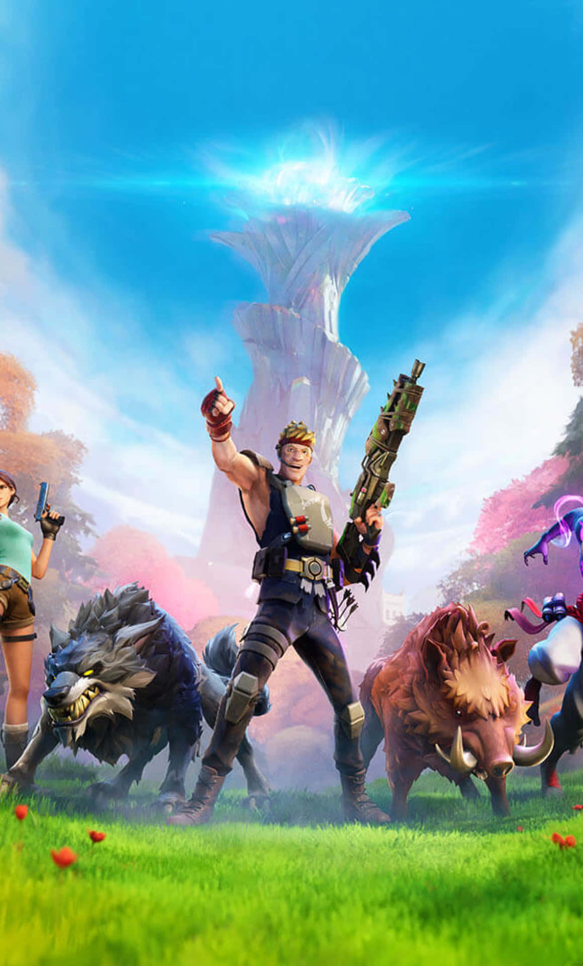 Enjoy Playing Fortnite On Your Iphone Wallpaper