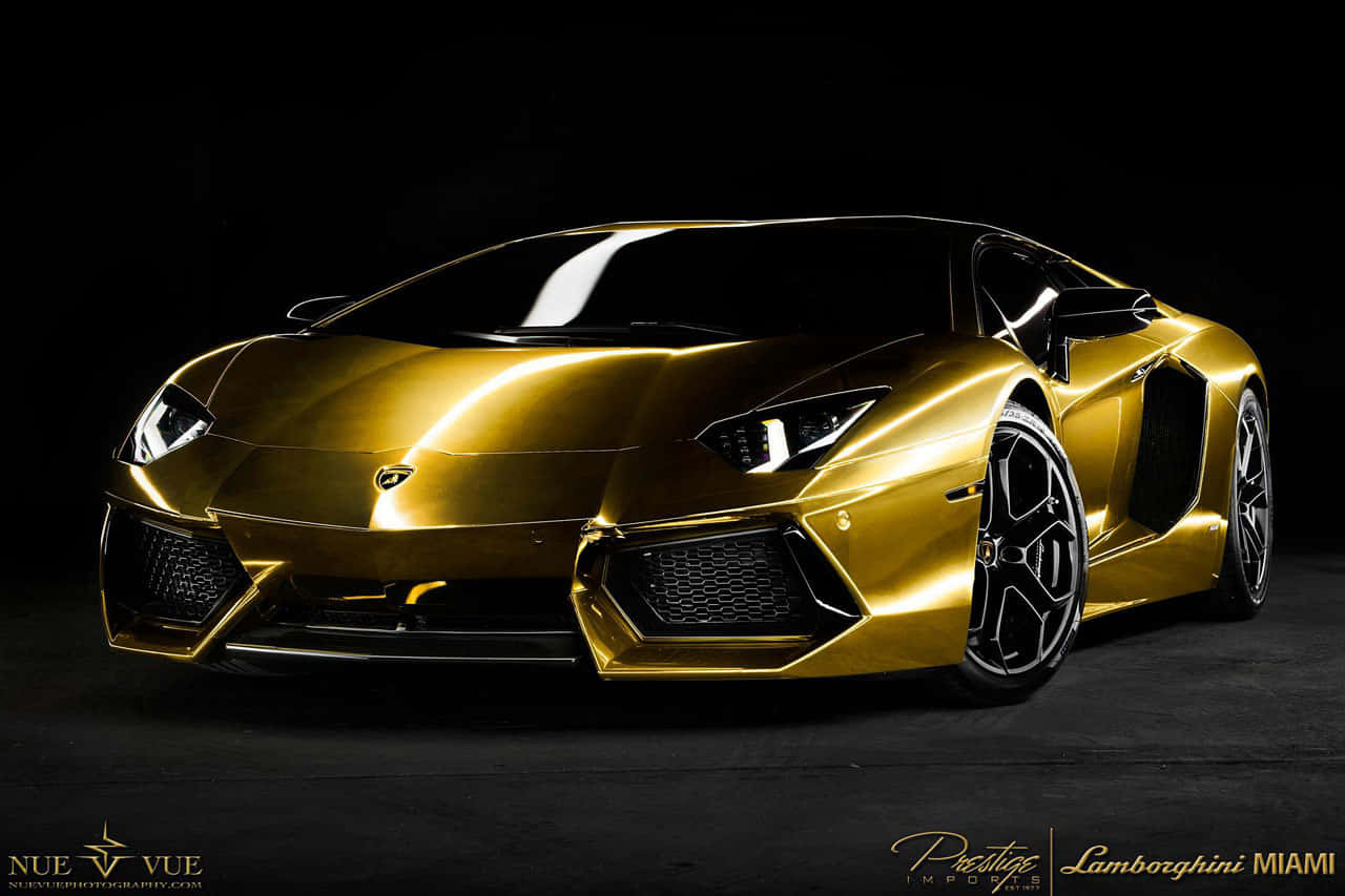 Enjoy The Luxury Of A Gold Car Wallpaper